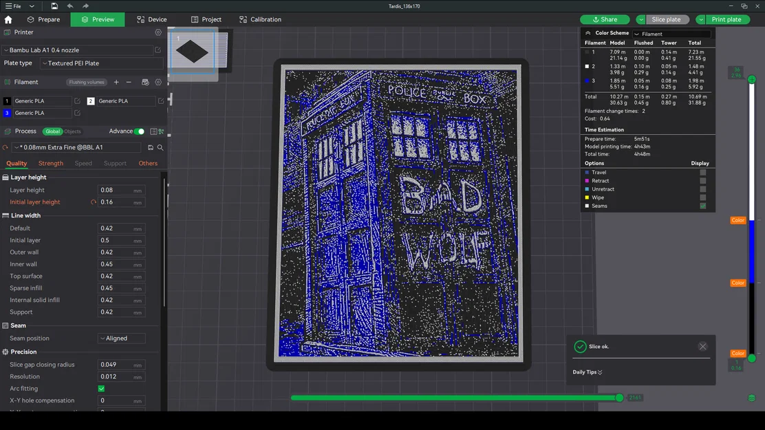 Mô hình tranh in 3D Tardis Doctor Who - Nghệ thuật HueForge độc đáo - Image 3