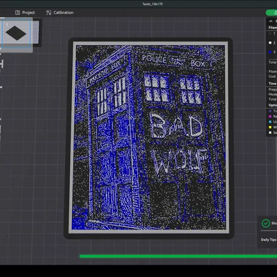 Mô hình tranh in 3D Tardis Doctor Who - Nghệ thuật HueForge độc đáo