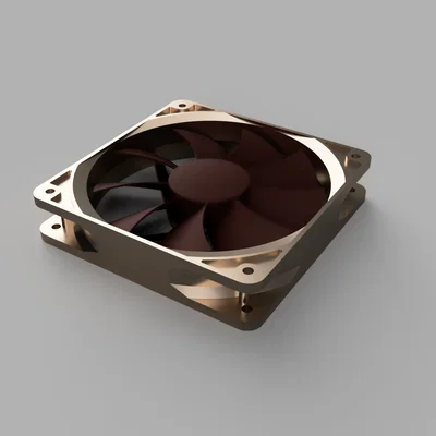 Mô hình 3D tham chiếu quạt tản nhiệt Noctua NF-P12 120mm