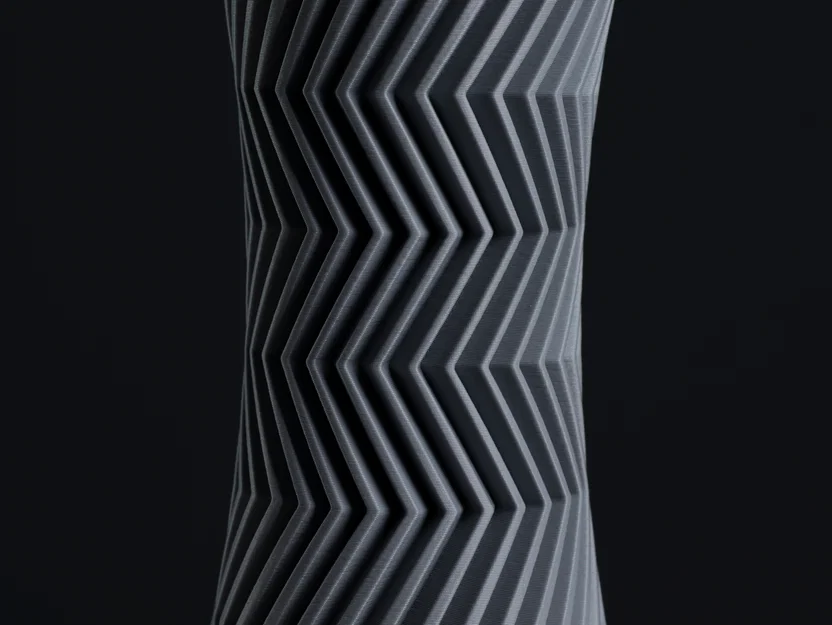 Bình trang trí họa tiết Zigzag (Vase Mode) - Image 2