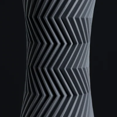 Bình trang trí họa tiết Zigzag (Vase Mode)