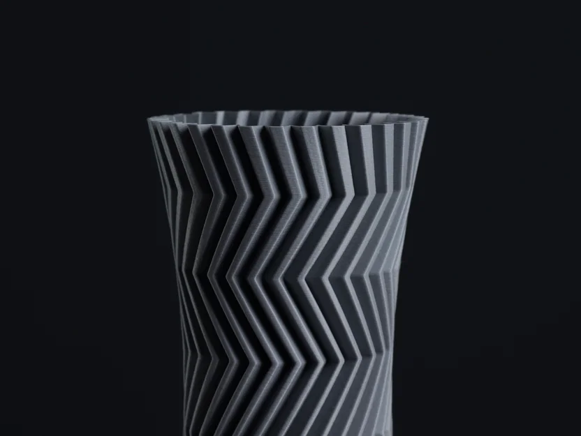 Bình trang trí họa tiết Zigzag (Vase Mode) - Image 3