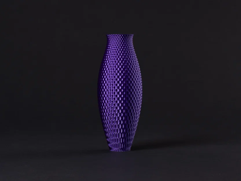 Bình Hoa Cong Nhẹ Vân Gợn Sóng (vase mode) - Image 1