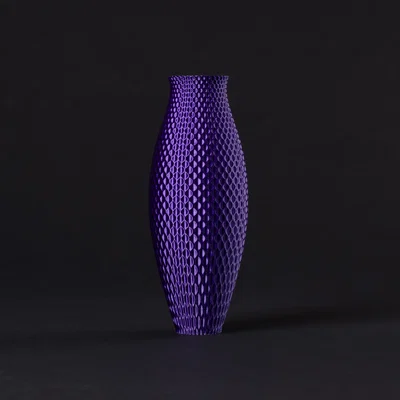 Bình Hoa Cong Nhẹ Vân Gợn Sóng (vase mode)