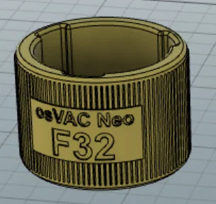Đầu nối cái osVAC neo F32 (kèm tệp STEP & Fusion 360) - Image 1