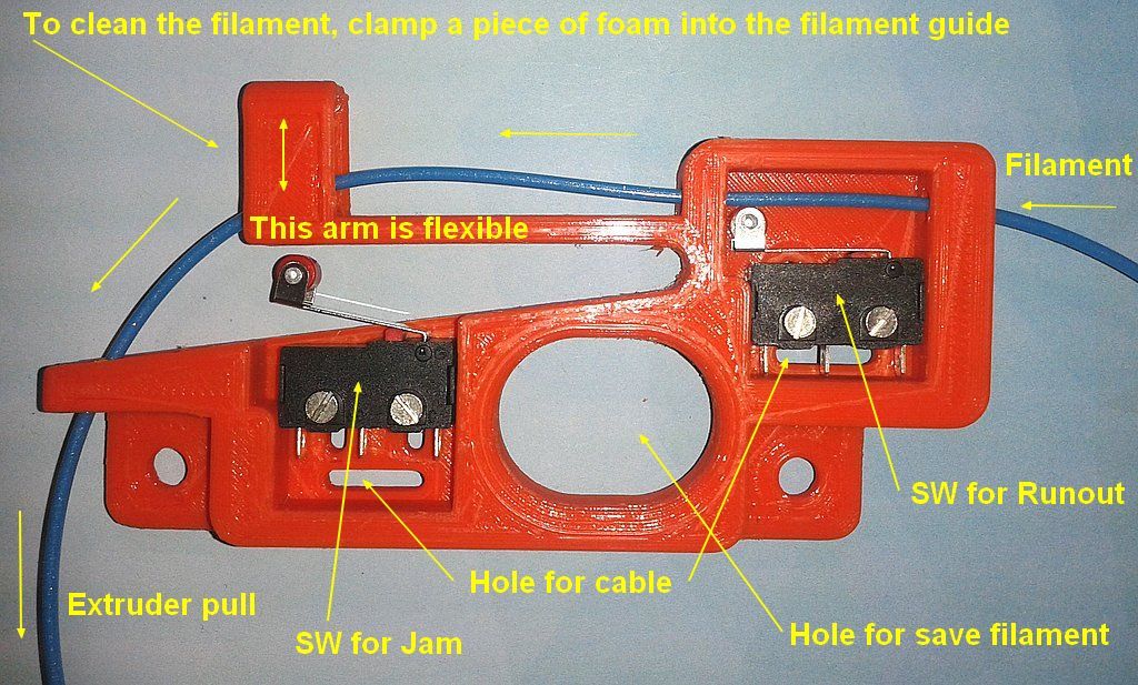All in one - Filament Jam - Cleaner & Runout Sensor - Image 2