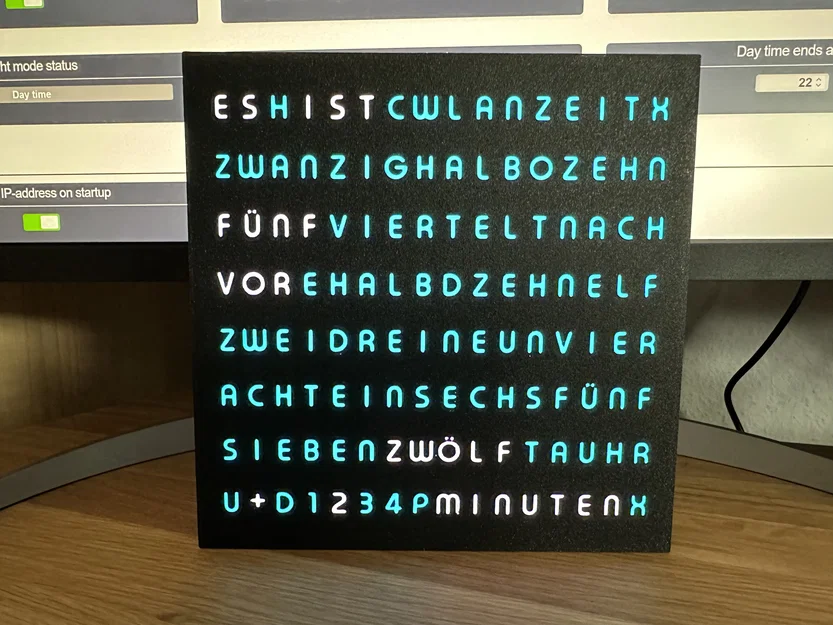 WordClock 16x8 LED matrix (2023-V3) - Đồng hồ chữ ma trận LED - Image 4