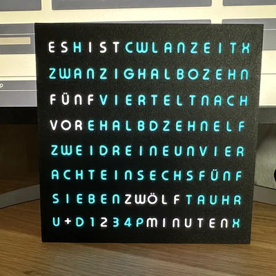 WordClock 16x8 LED matrix (2023-V3) - Đồng hồ chữ ma trận LED