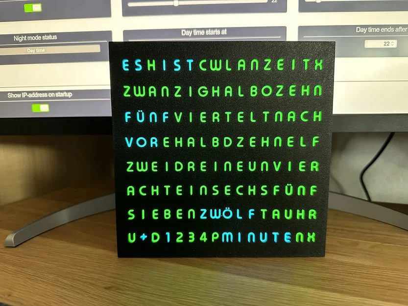 WordClock 16x8 LED matrix (2023-V3) - Đồng hồ chữ ma trận LED - Image 5