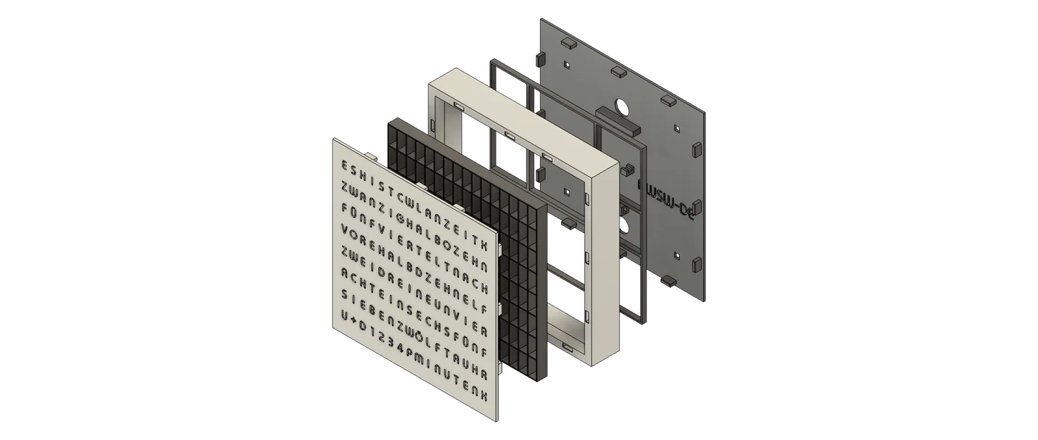 WordClock 16x8 LED matrix (2023-V3) - Đồng hồ chữ ma trận LED - Image 7