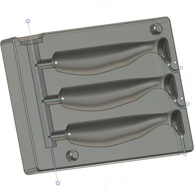 Khuôn Đúc Mồi Câu Paddle Tail (Paddle Tail Lure Mold)