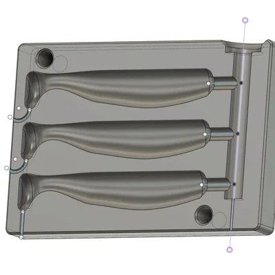 Khuôn Đúc Mồi Câu Paddle Tail (Paddle Tail Lure Mold)