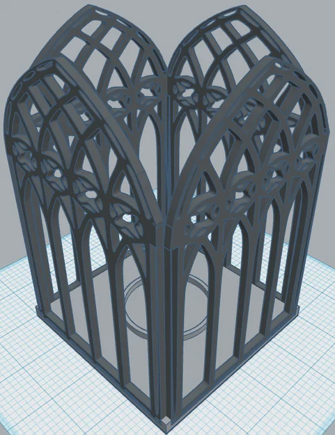 Gothic Lantern 10 – Đèn lồng nến tealight phong cách Gothic - Image 1