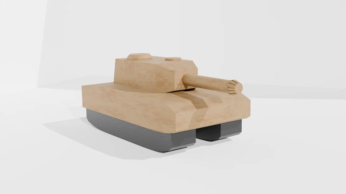 Mô hình 3D xe tăng Panzer tối giản - File STL chất lượng cao - Image 1