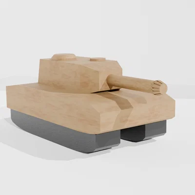 Mô hình 3D xe tăng Panzer tối giản - File STL chất lượng cao