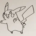 Tranh treo tường Pikachu phong cách tối giản (Pikachu Wall Art) - Thumbnail 2