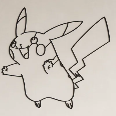Tranh treo tường Pikachu phong cách tối giản (Pikachu Wall Art)