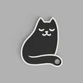 Móc khóa mèo cute 3D: Thiết kế 2 màu xinh xắn dễ in - Thumbnail 1