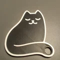 Móc khóa mèo cute 3D: Thiết kế 2 màu xinh xắn dễ in - Thumbnail 3