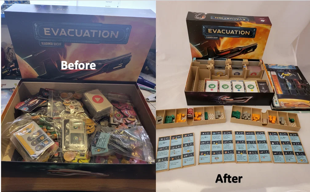 Insert/Organizer cho boardgame Evacuation - Image 2