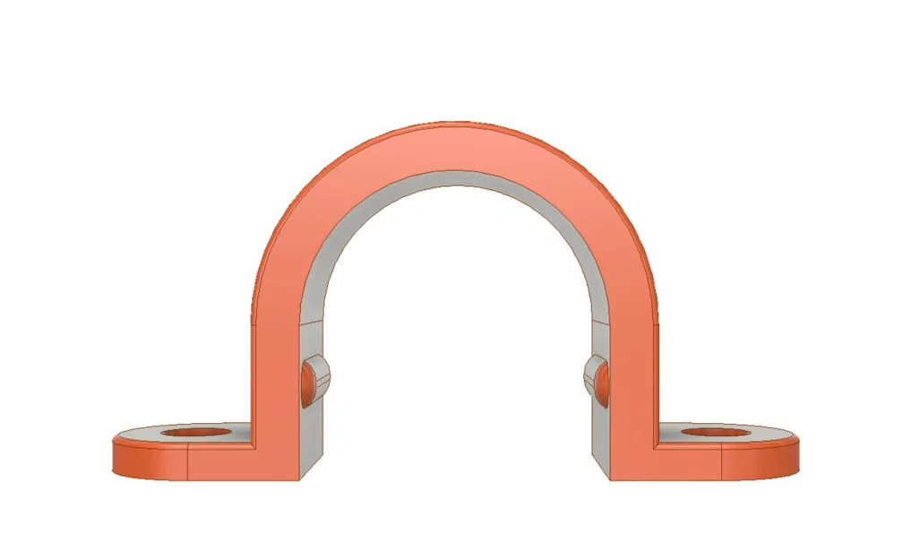 Mẫu kẹp ống 25mm (1 inch) in 3D chắc chắn, tiện lợi - Image 1