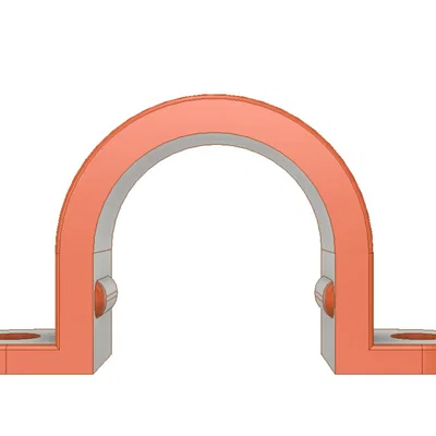 Mẫu kẹp ống 25mm (1 inch) in 3D chắc chắn, tiện lợi