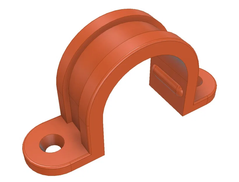 Mẫu kẹp ống 25mm (1 inch) in 3D chắc chắn, tiện lợi - Image 2