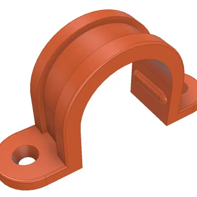 Mẫu kẹp ống 25mm (1 inch) in 3D chắc chắn, tiện lợi