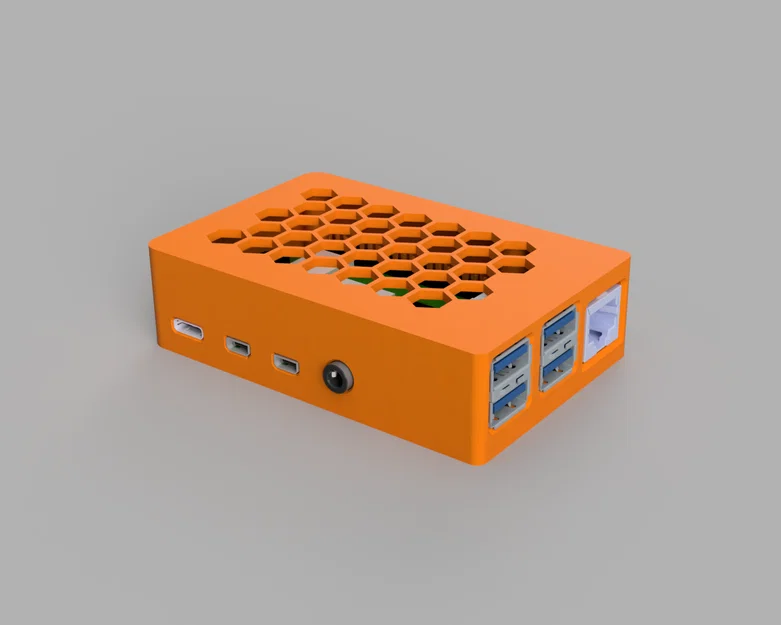 Vỏ hộp tối giản cho Raspberry Pi 4 với họa tiết tổ ong tản nhiệt - Image 2