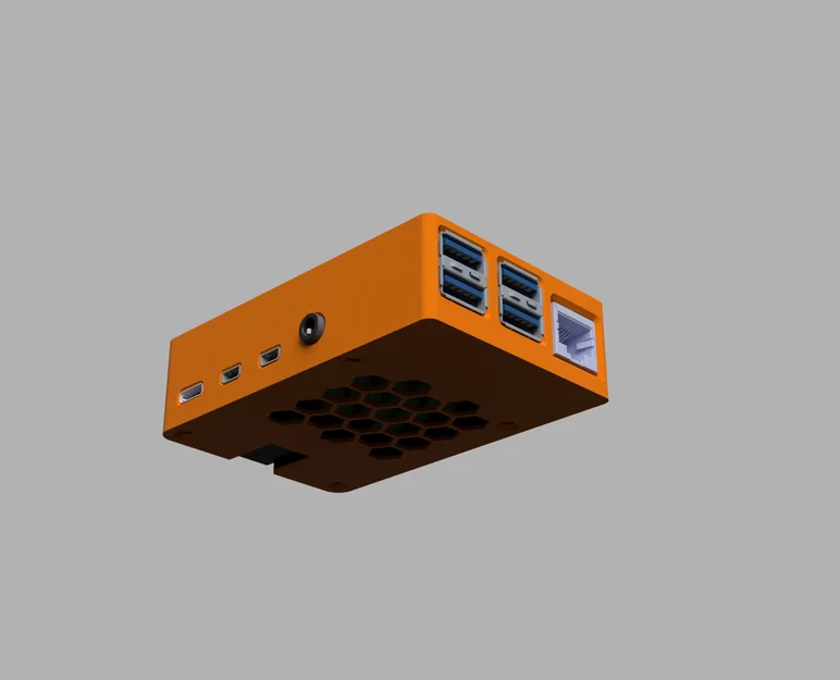 Vỏ hộp tối giản cho Raspberry Pi 4 với họa tiết tổ ong tản nhiệt - Image 3