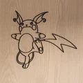 Tranh treo tường 3D Raichu - Đồ trang trí Pokemon cực chất - Thumbnail 2