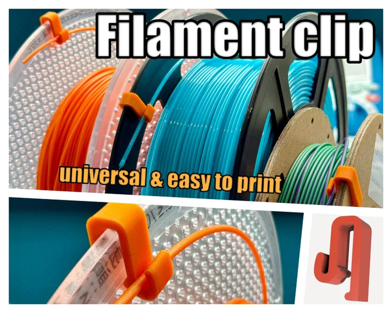 Kẹp giữ sợi filament đa dụng cho spool (Universal Spool Filament Clip) - Image 1