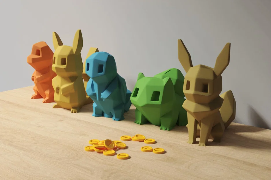 Heo đất Pikachu low-poly (in 3D) - Image 3