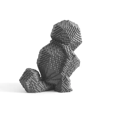 Squirtle voxel low-poly