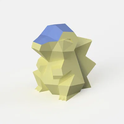 Low-Poly Cyndaquil - Phiên bản Dual Extrusion