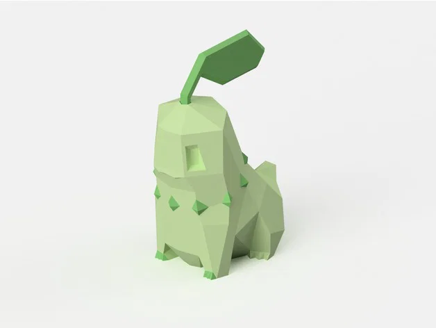 Low-Poly Chikorita - Phiên bản Dual Extrusion - Image 1