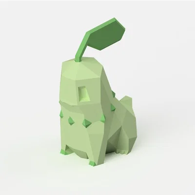 Low-Poly Chikorita - Phiên bản Dual Extrusion