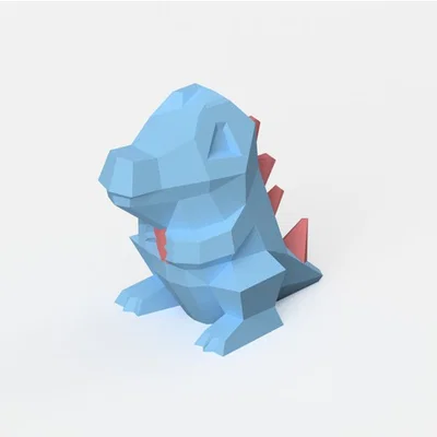 Low-Poly Totodile - Bản Dual Extrusion