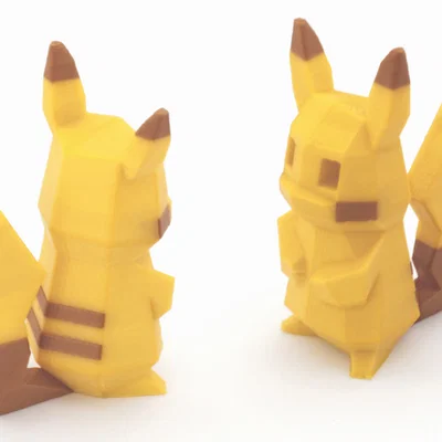 Low-Poly Pikachu - Bản Multi & Dual Extrusion