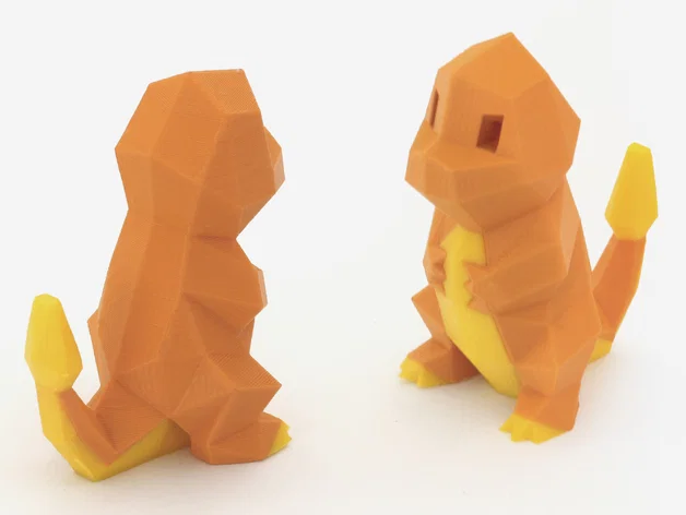 Low-Poly Charmander – Bản Multi & Dual Extrusion - Image 1