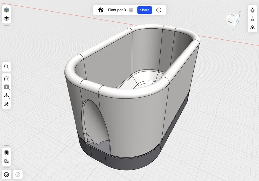 Chậu Cây Dáng Oblong (Oblong Plant Pot) - Image 2