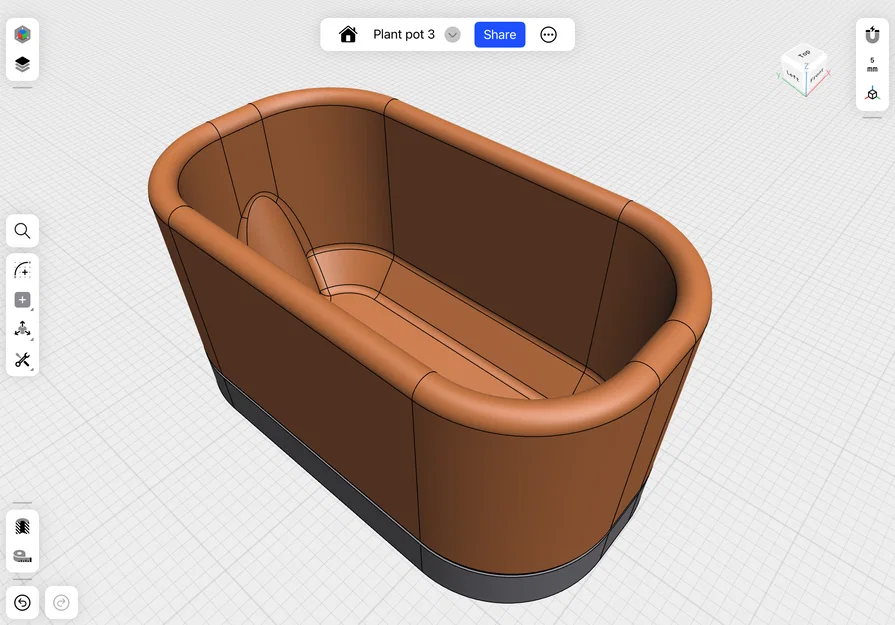 Chậu Cây Dáng Oblong (Oblong Plant Pot) - Image 3