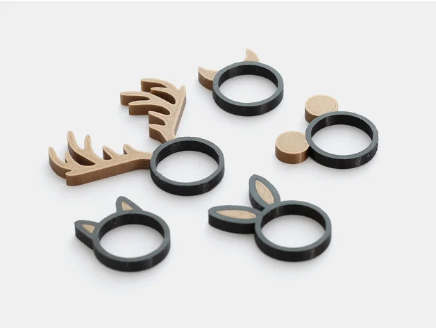 Bộ sưu tập nhẫn động vật - phiên bản dual extrusion - Image 1