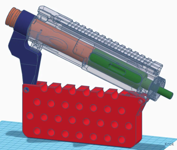 Bộ dụng cụ vệ sinh AR-15 (Bore guide & Upper holder) in 3D - Image 2
