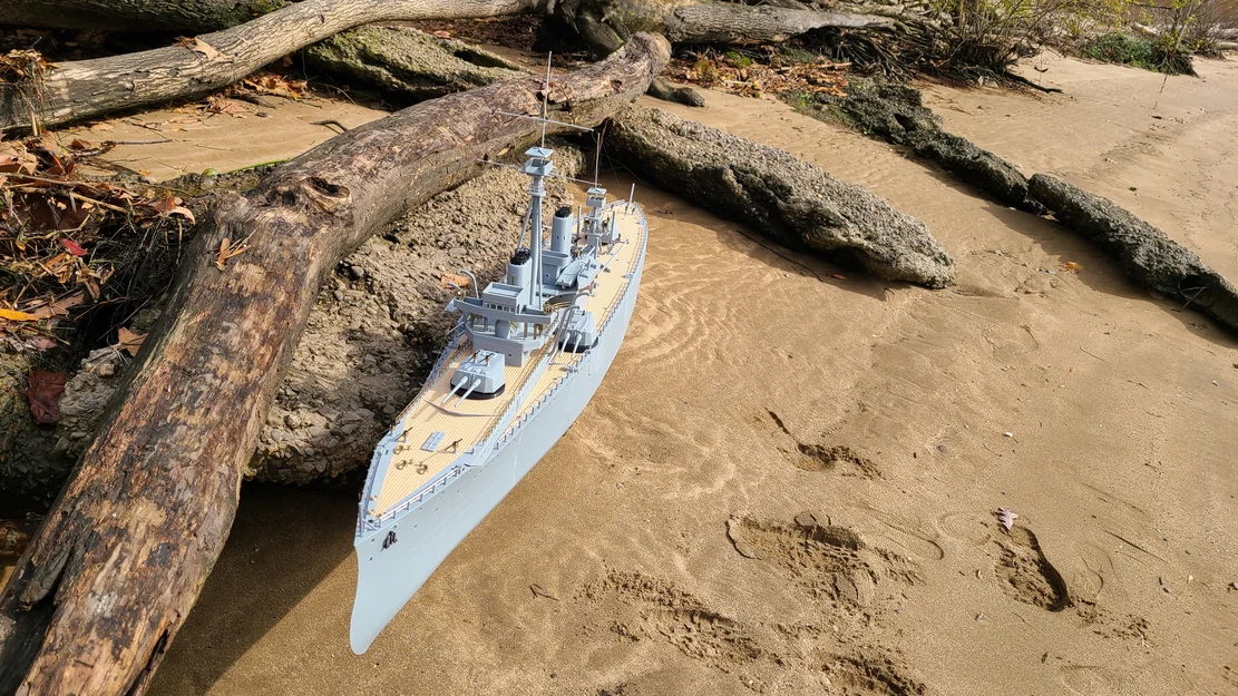 Mô hình tàu chiến HMS Dreadnought 1906 tỉ lệ 1:100 điều khiển từ xa - Image 2