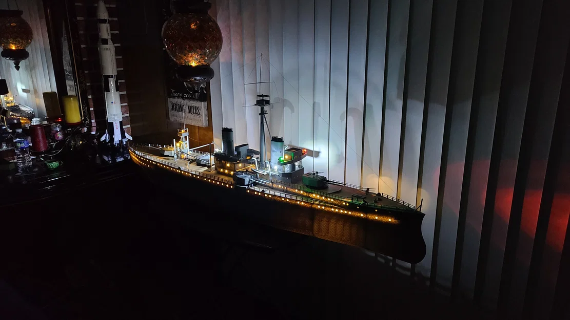 Mô hình tàu chiến HMS Dreadnought 1906 tỉ lệ 1:100 điều khiển từ xa - Image 3