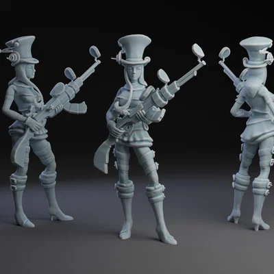 Mô hình 3D Caitlyn League of Legends sắc nét cho người sưu tầm