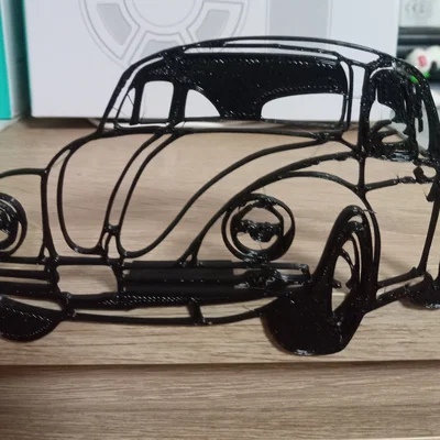 Mô hình xe cổ VW Käfer 2D - Trang trí bàn làm việc cực chất