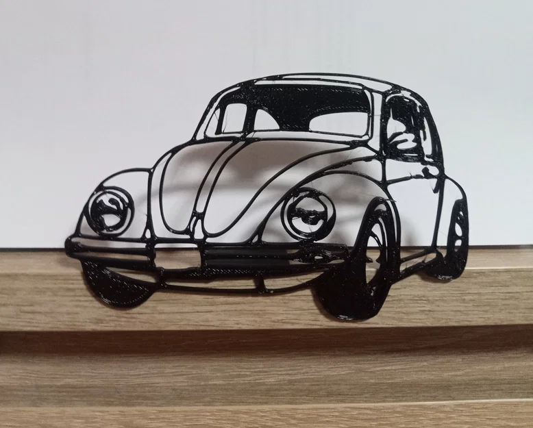 Mô hình xe cổ VW Käfer 2D - Trang trí bàn làm việc cực chất - Image 2