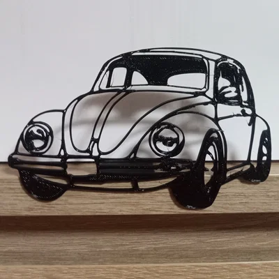 Mô hình xe cổ VW Käfer 2D - Trang trí bàn làm việc cực chất